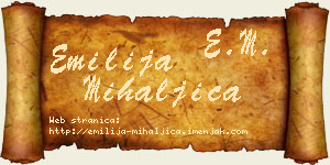 Emilija Mihaljica vizit kartica